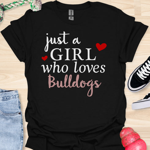 Just a girl who loves bulldogs - V4 - Elegant Lovely T-Shirt